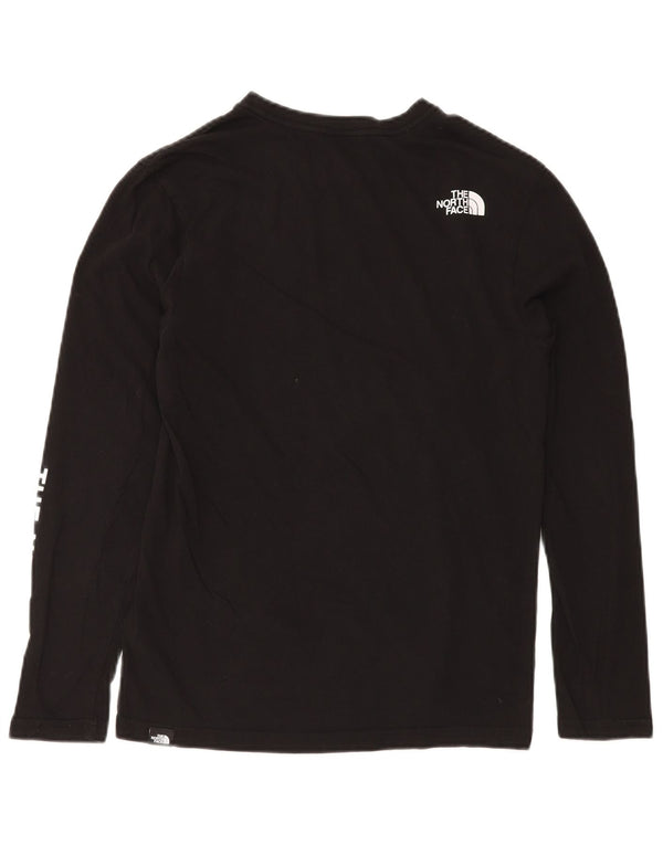 Top grafic pentru bărbați THE NORTH FACE cu mânecă lungă, bumbac negru mic
