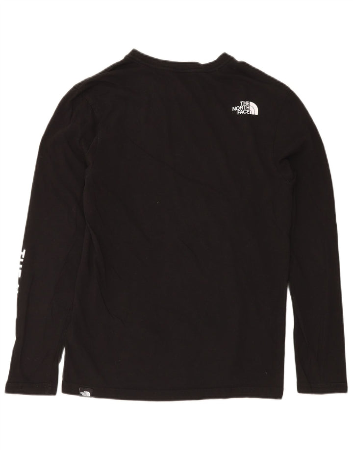 Top grafic pentru bărbați THE NORTH FACE cu mânecă lungă, bumbac negru mic