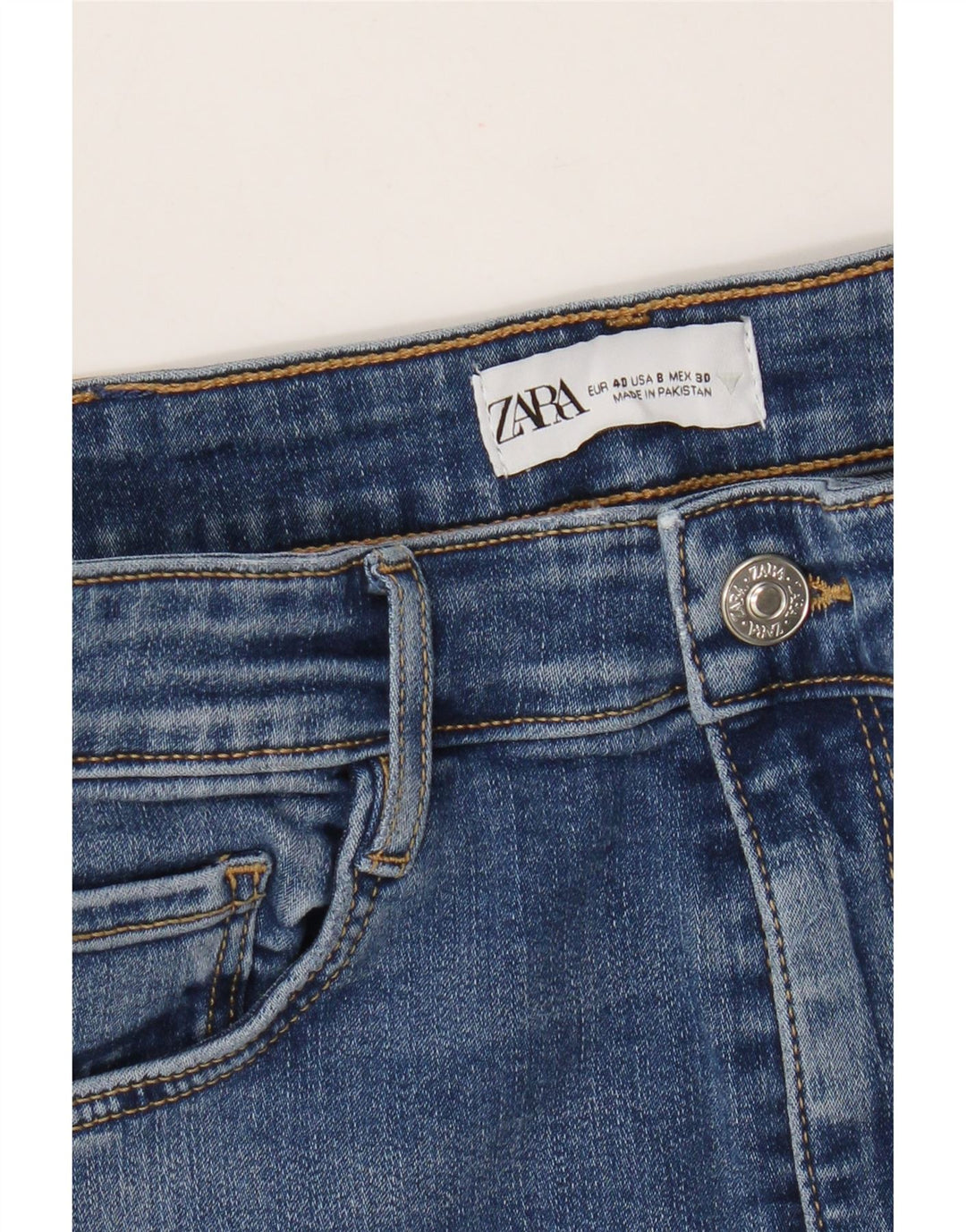 Blugi skinny dama Zara EU 40 Medium W30 L27 Albastru