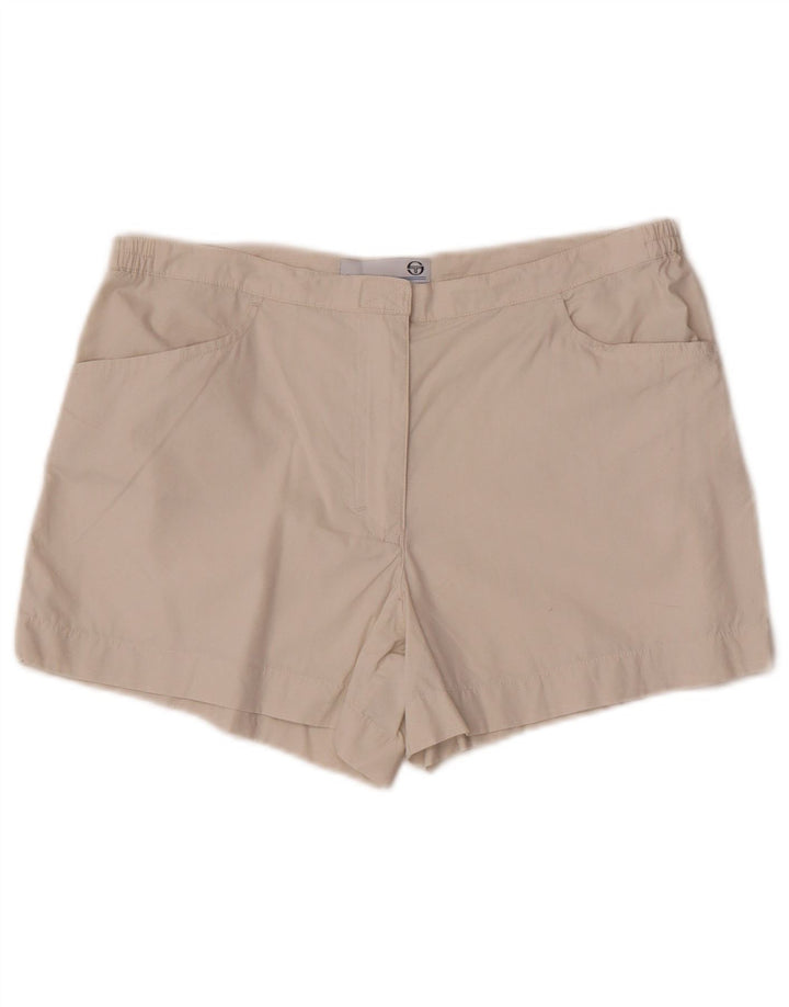 Sergio Tacchini Pantaloni scurți casual pentru femei IT 42 Medium W30 Bumbac alb
