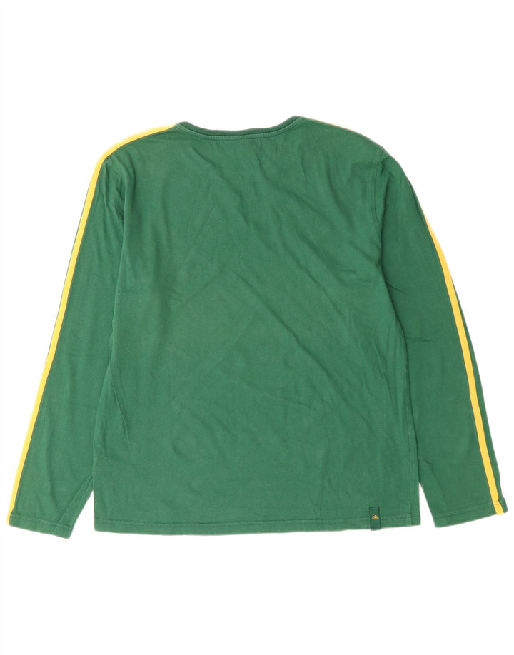 Top pentru bărbați ADIDAS cu mânecă lungă UK 40/42, bumbac verde mediu
