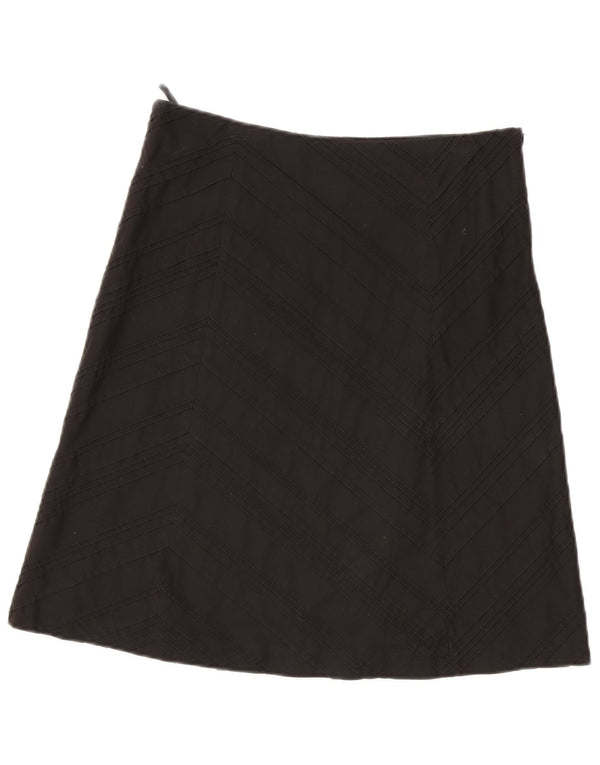 Fusta A-Line pentru femei Esprit UK 10 Small W30 Bumbac negru