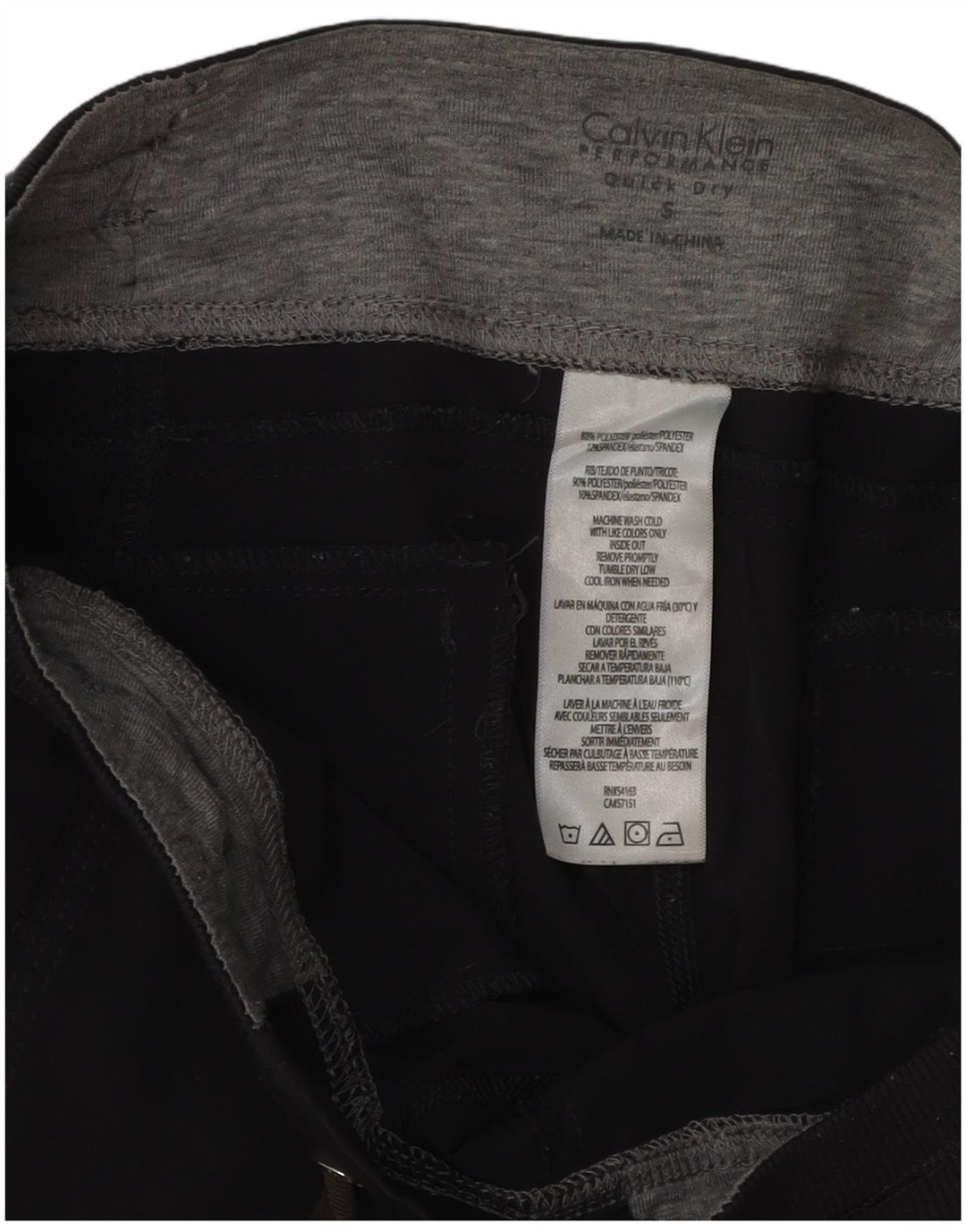 CALVIN KLEIN Pantaloni de trening pentru femei Joggeri UK 10 Poliester gri mic