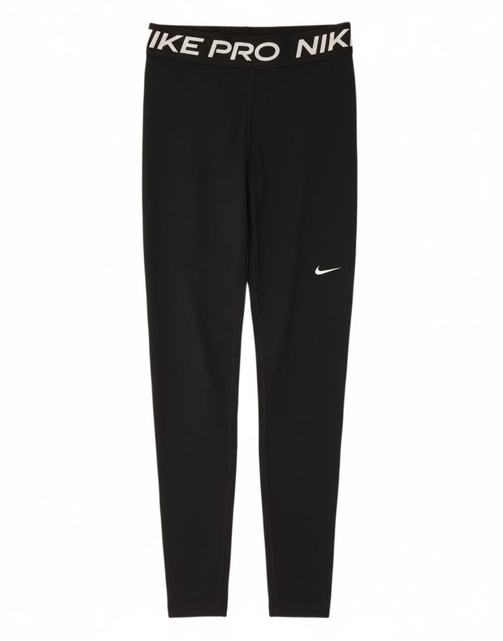 Leggings grafic Nike pentru femei UK 8 Small Negru Poliester