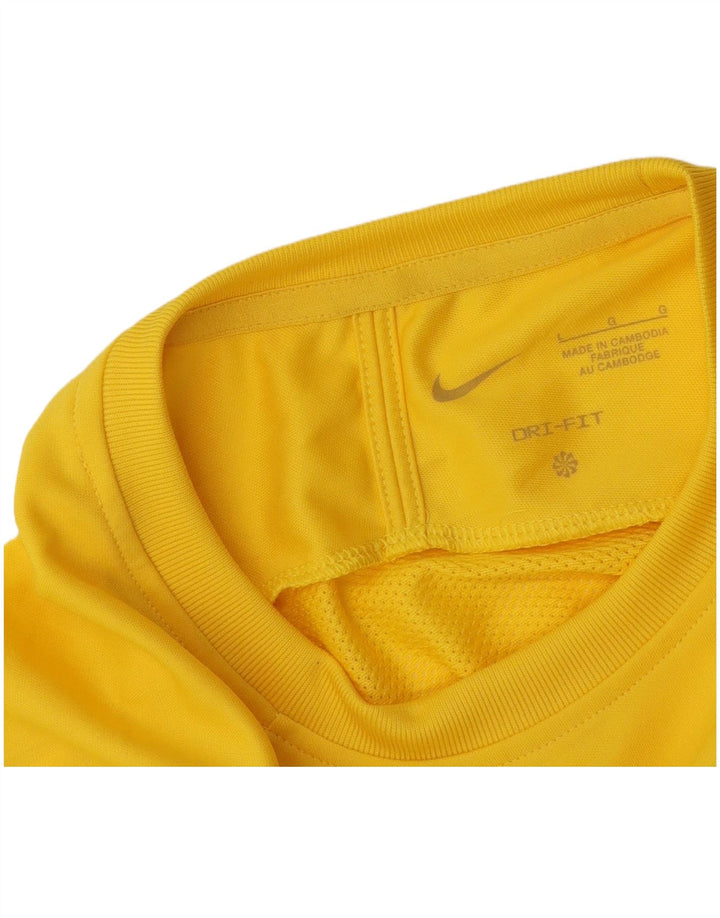 Tricou pentru bărbați Nike Dri Fit Top mare, galben colorblock