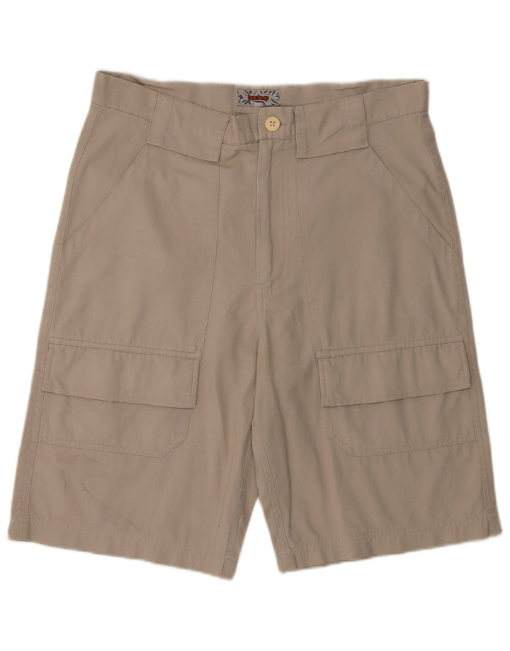 Pantaloni scurți cargo vintage pentru bărbați, medii W32, bumbac, bej