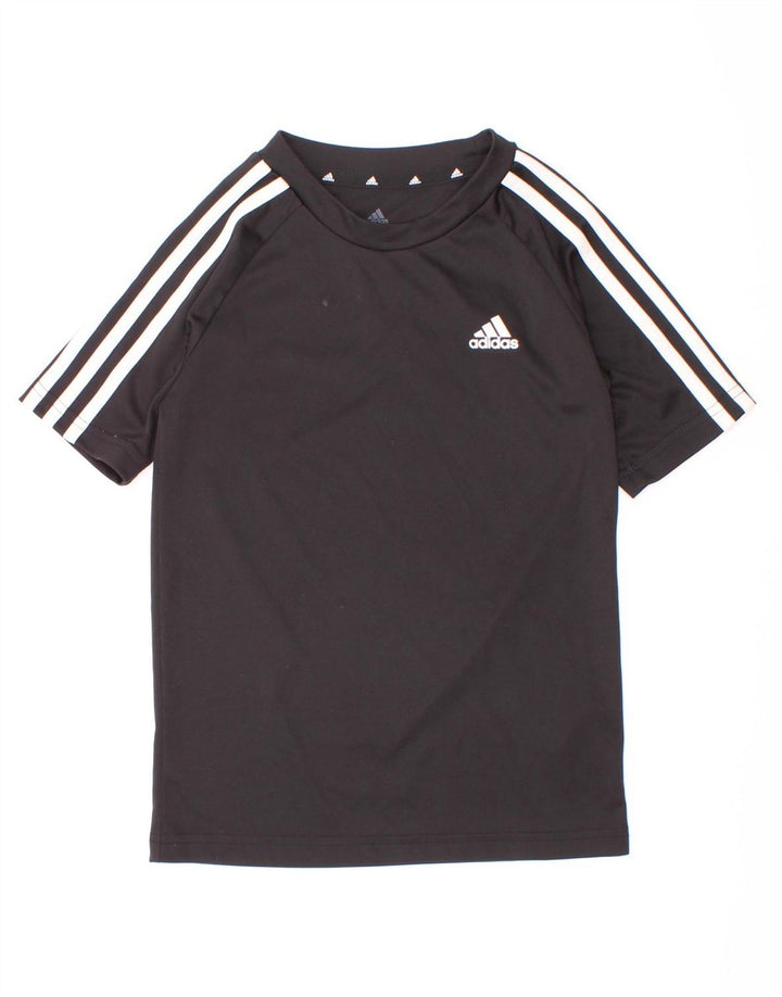 Tricou Adidas Aeroready pentru baieti Top 7-8 ani poliester negru