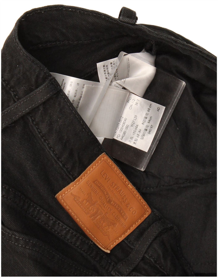 Blugi drepti pentru femei Levi's Ribcage W27 L29 bumbac negru