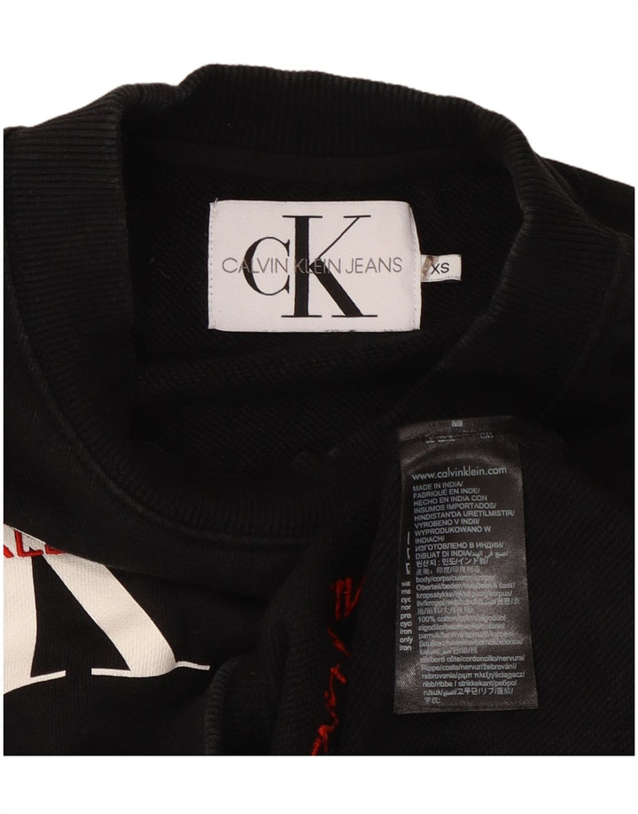 CALVIN KLEIN JEANS Pulover supradimensionat pentru femei UK 6 XS Negru