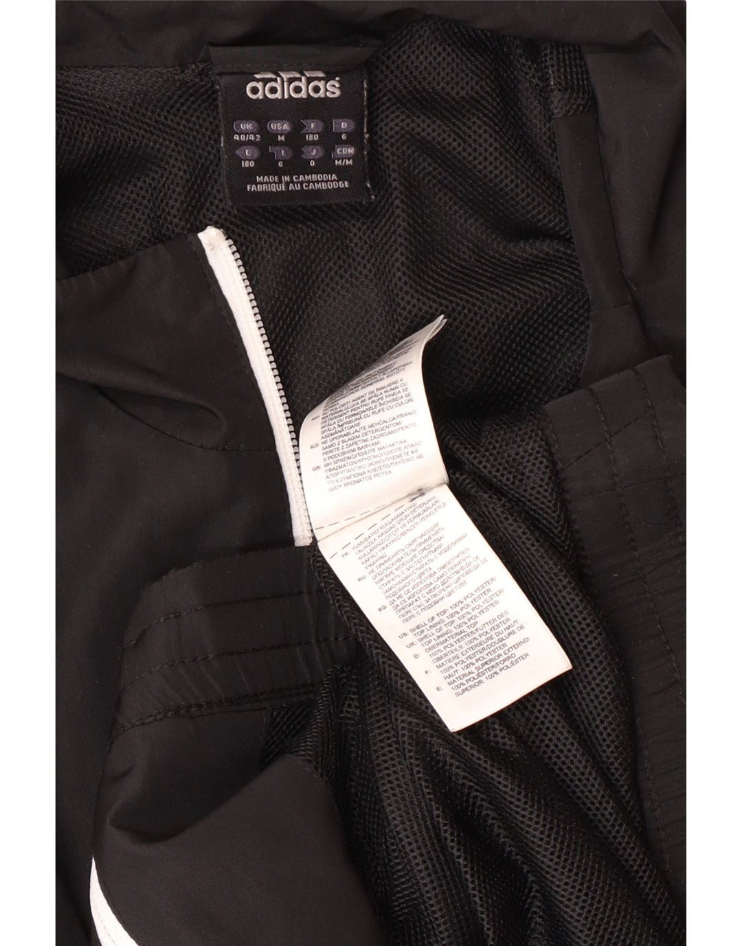 Jachetă de trening pentru bărbați Adidas UK 40/42 Poliester mediu negru