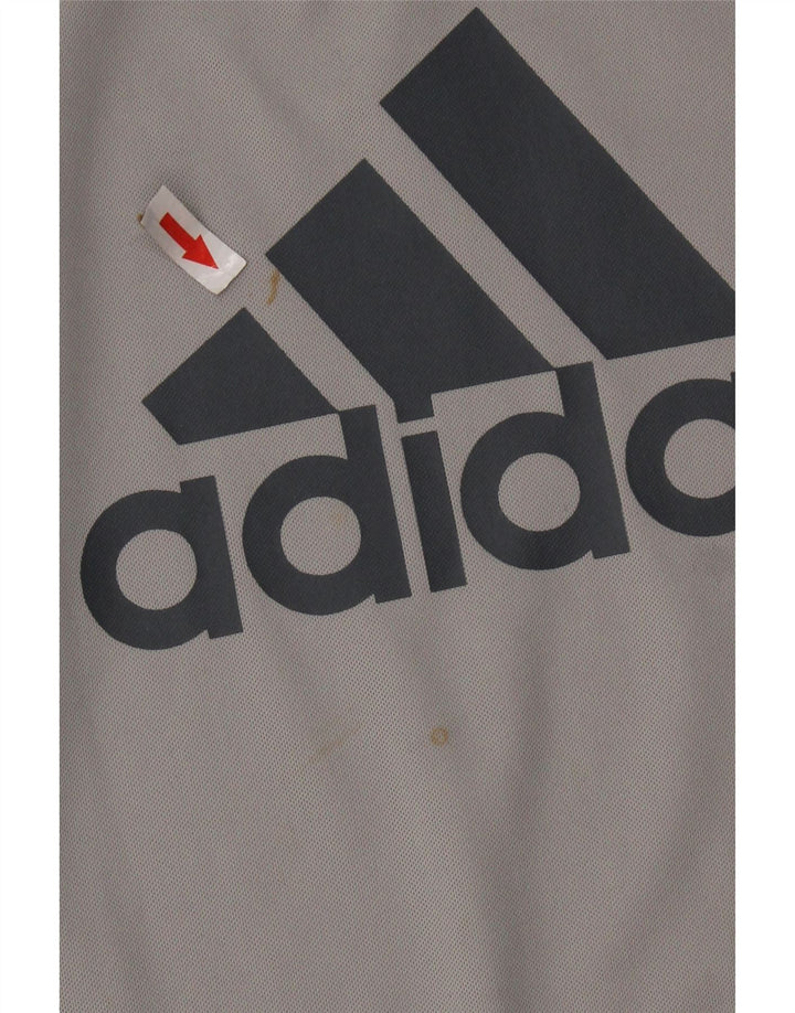 Tricou cu grafic Climalite ADIDAS pentru bărbați, Marea Britanie 42/44, mare, gri Colorblock