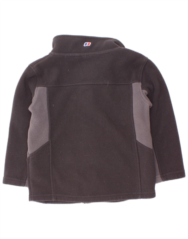 Jachetă fleece pentru băieți Bergans 5-6 ani, negru, poliester