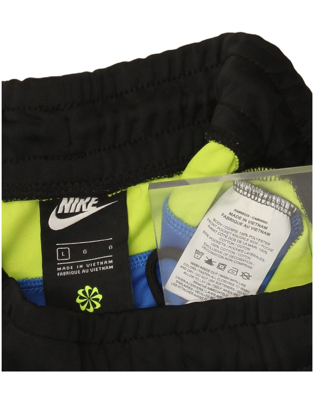 Pantaloni de trening grafic pentru bărbați NIKE Pantaloni de jogging mari, negru, color block