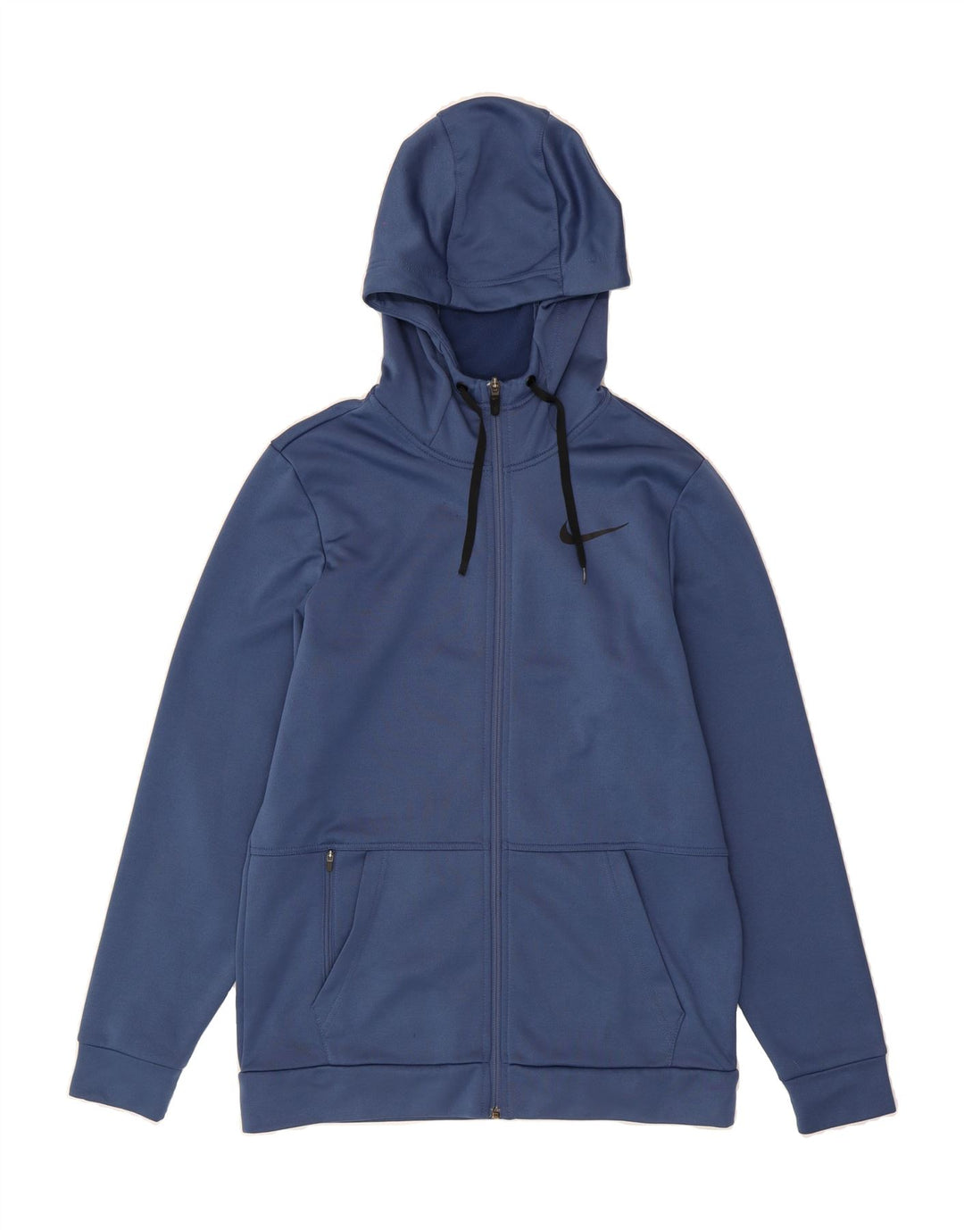NIKE Mens Dri Fit Standard Fit Zip Hoodie Sweater Small Blue Polyester Vintage Nike and Second-Hand Nike from Messina Hembry 