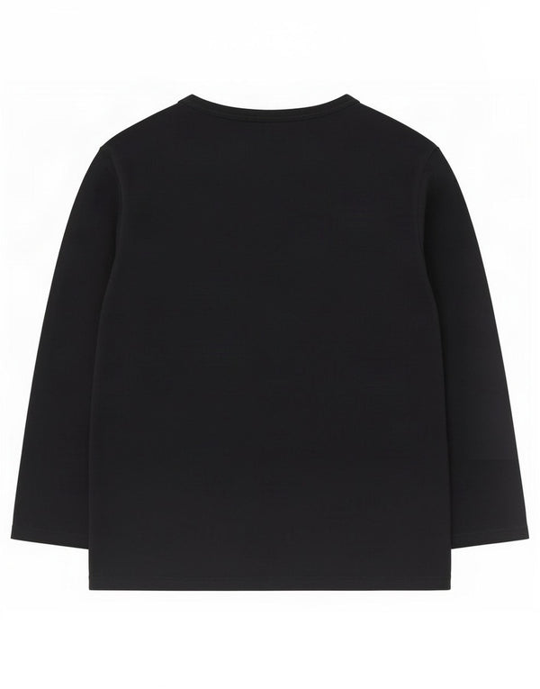 French Connection Top pentru femei cu mâneci 3/4 UK 12, bumbac mediu negru
