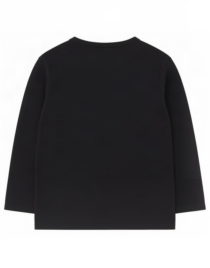 French Connection Top pentru femei cu mâneci 3/4 UK 12, bumbac mediu negru