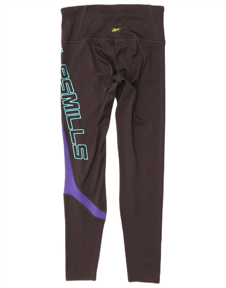 Leggings grafic Reebok pentru femei UK 12/14 Medium Black Colorblock