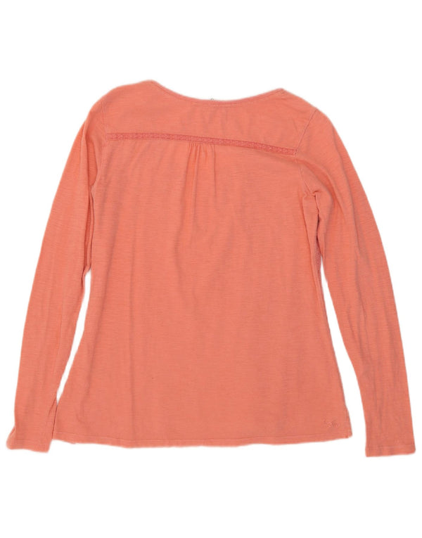 Fat Face pentru femei Top cu mânecă lungă UK 12 Medium Pink Floral Bumbac