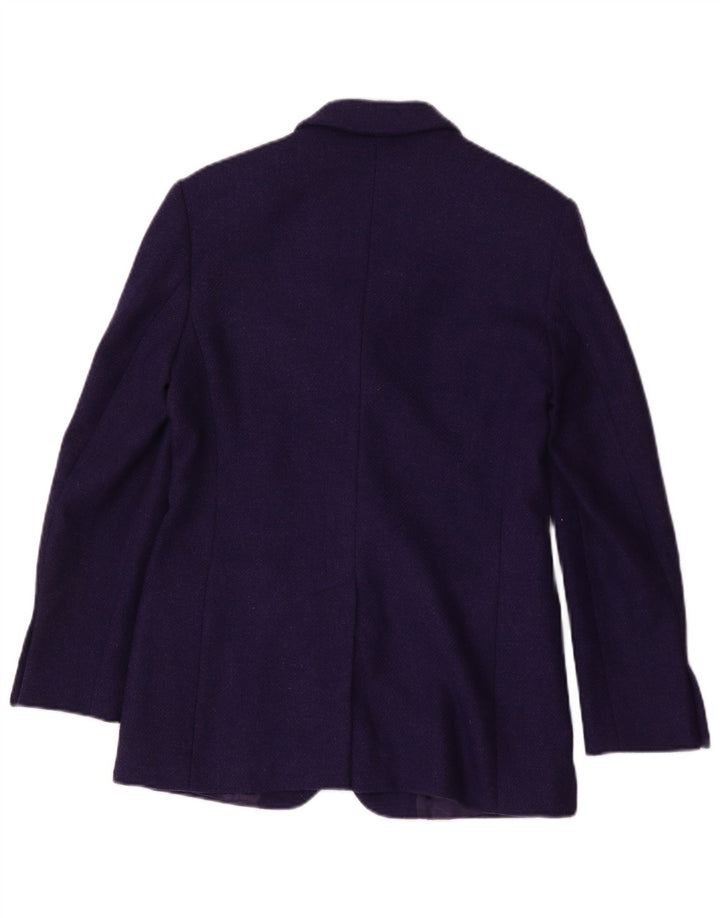 Sacou Blazer supradimensionat cu 3 nasturi de weekend pentru femei Max Mara UK 10 Mic violet