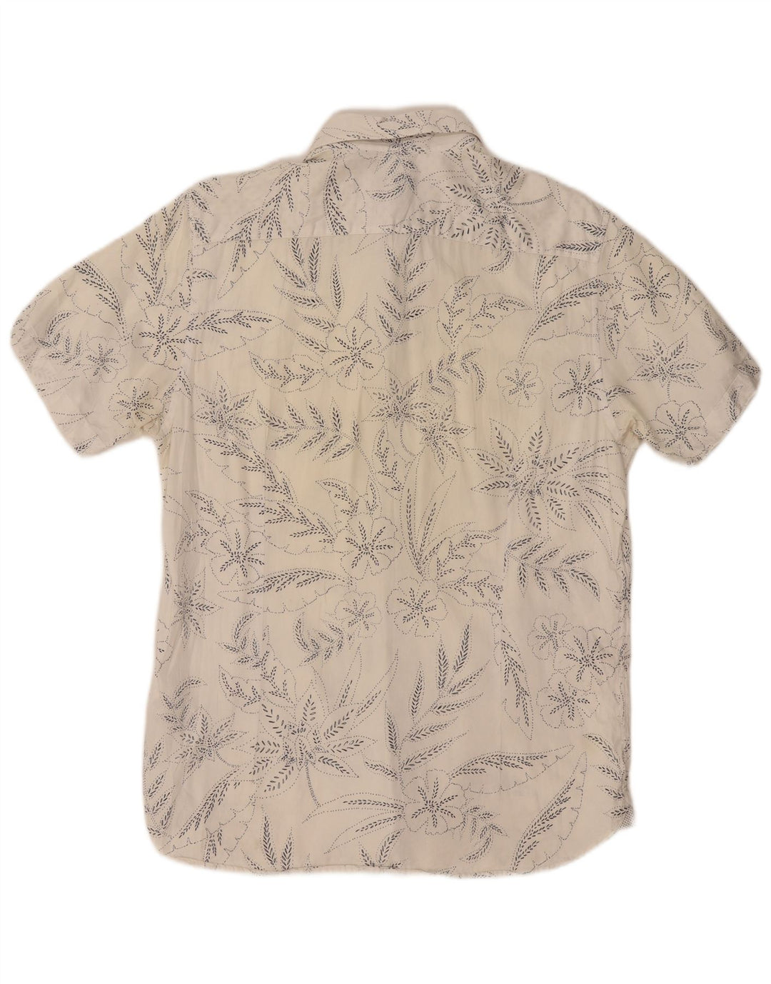 Cămașă cu mânecă scurtă pentru bărbați TED BAKER Mărimea 4, mare, alb, din bumbac floral