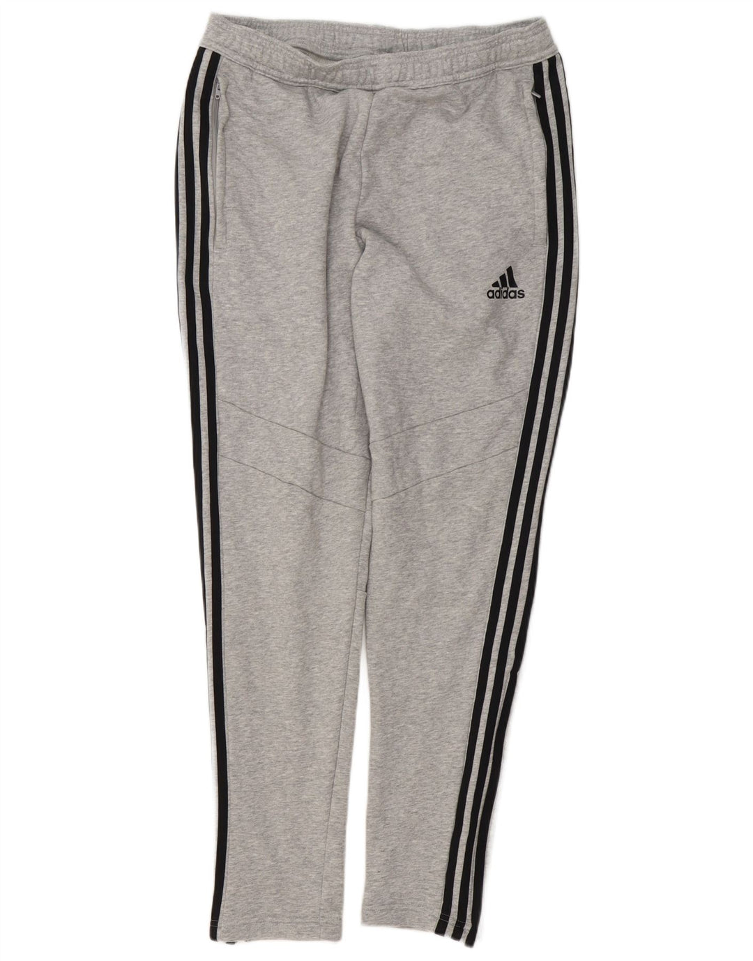 Pantaloni de trening Adidas pentru bărbați, bumbac gri mediu