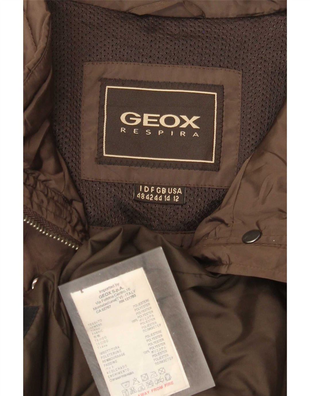 Geacă Utilitară pentru Femei Geox UK 14 Mare Poliester Maro
