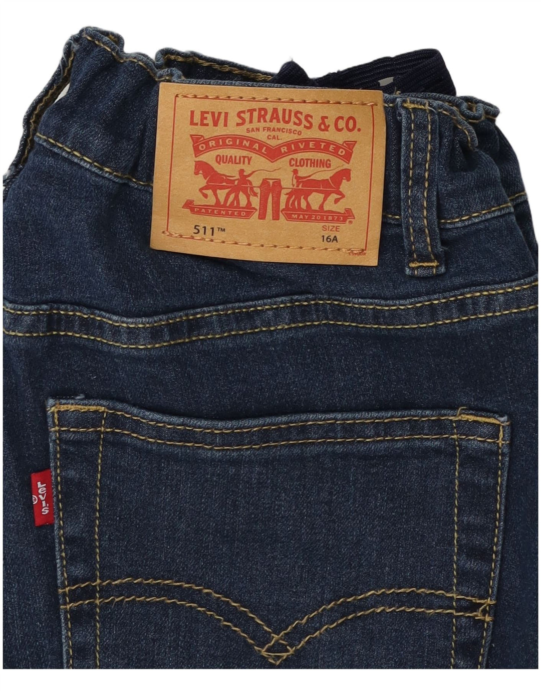 Blugi Levi's Boys 511 Slim 15-16 ani Bumbac bleumarin
