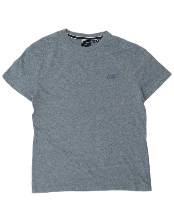 SUPERDRY Tricou Bărbați Top Medium Blue Bumbac