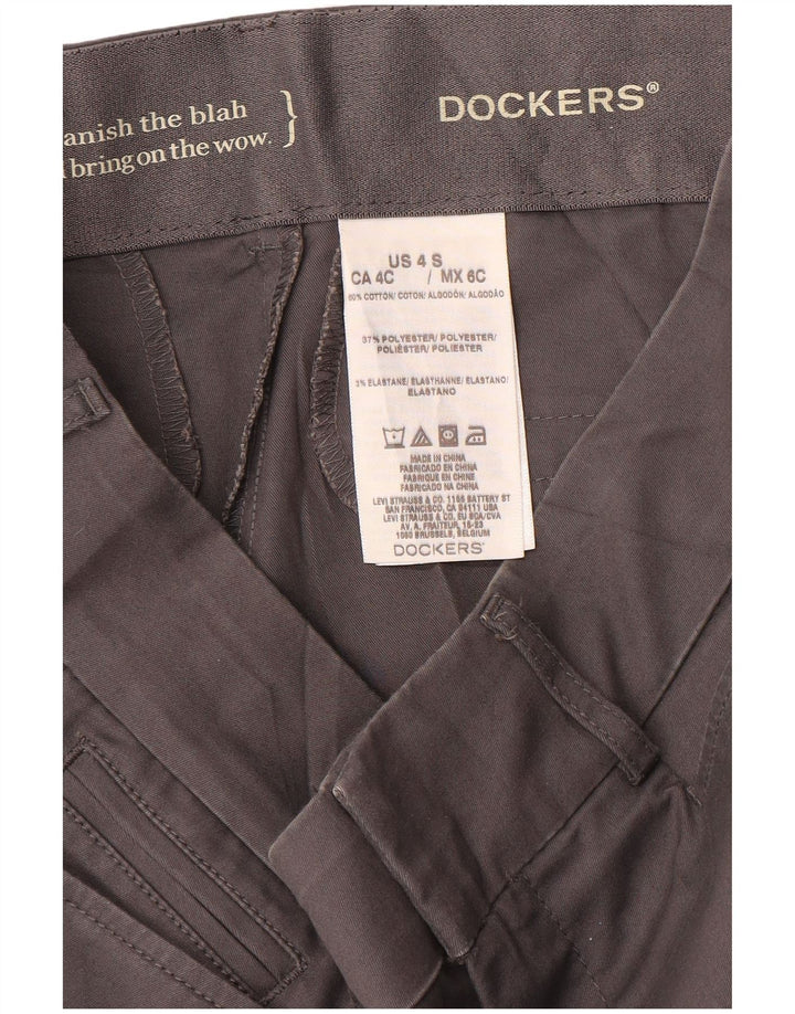 DOCKERS Pantaloni casual drepti pentru femei US 4 Small W30 L30 Poliester gri