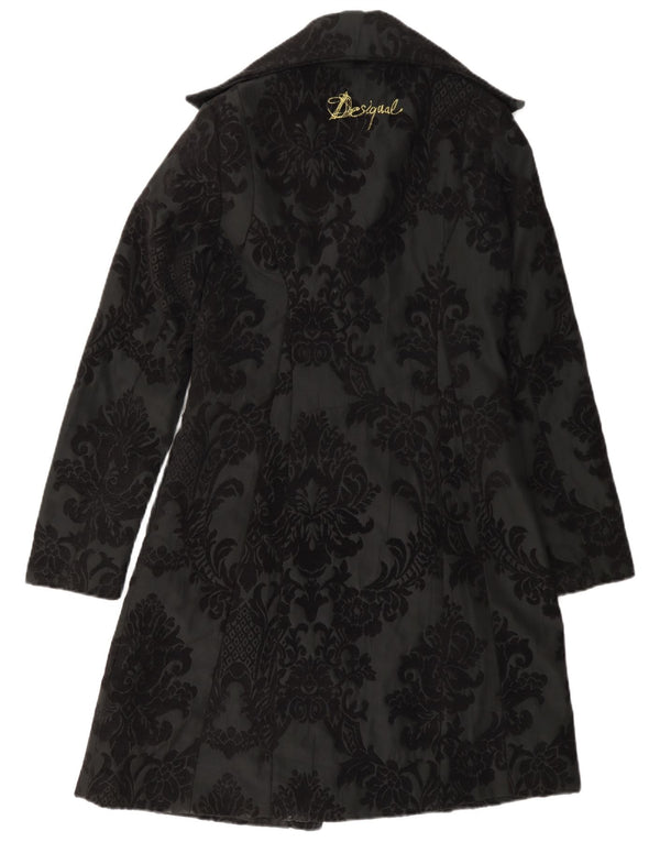 Palton pentru femei Desigual EU 38 Poliester Floral Negru Mediu