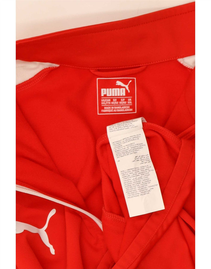 Jachetă de trening pentru bărbați Puma, 2XL, poliester color bloc, roșu