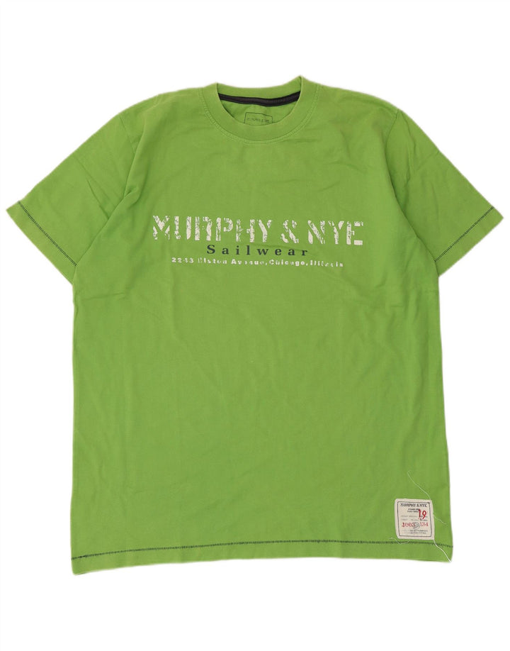 Tricou grafic Murphy & Nye pentru bărbați Top din bumbac verde mediu