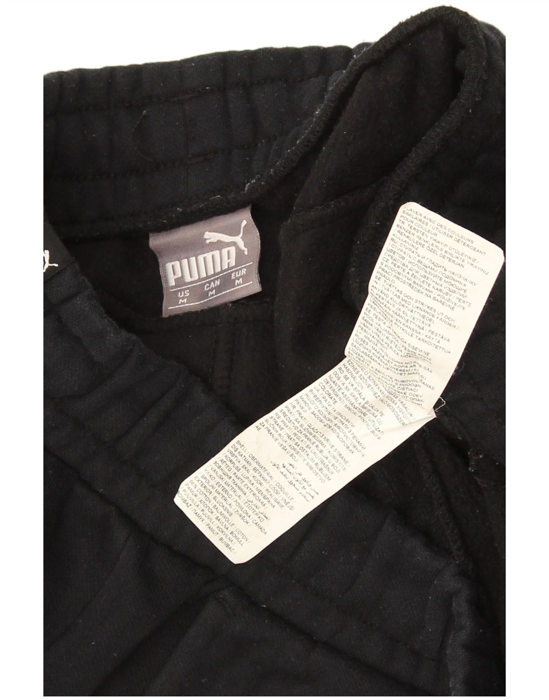 Pantaloni de trening Puma pentru bărbați Joggeri, bumbac mediu negru