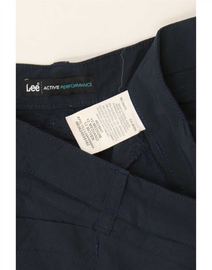 LEE Womens Casual Shorts US 12 Large W34  Navy Blue Polyester Vintage Lee and Second-Hand Lee from Messina Hembry 