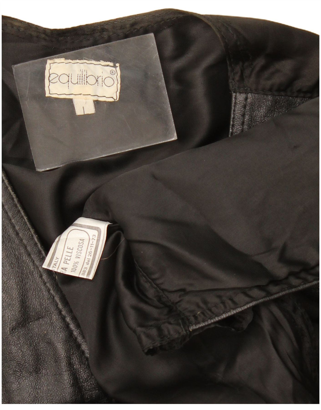 Vestă din piele vintage pentru bărbați, mare, neagră