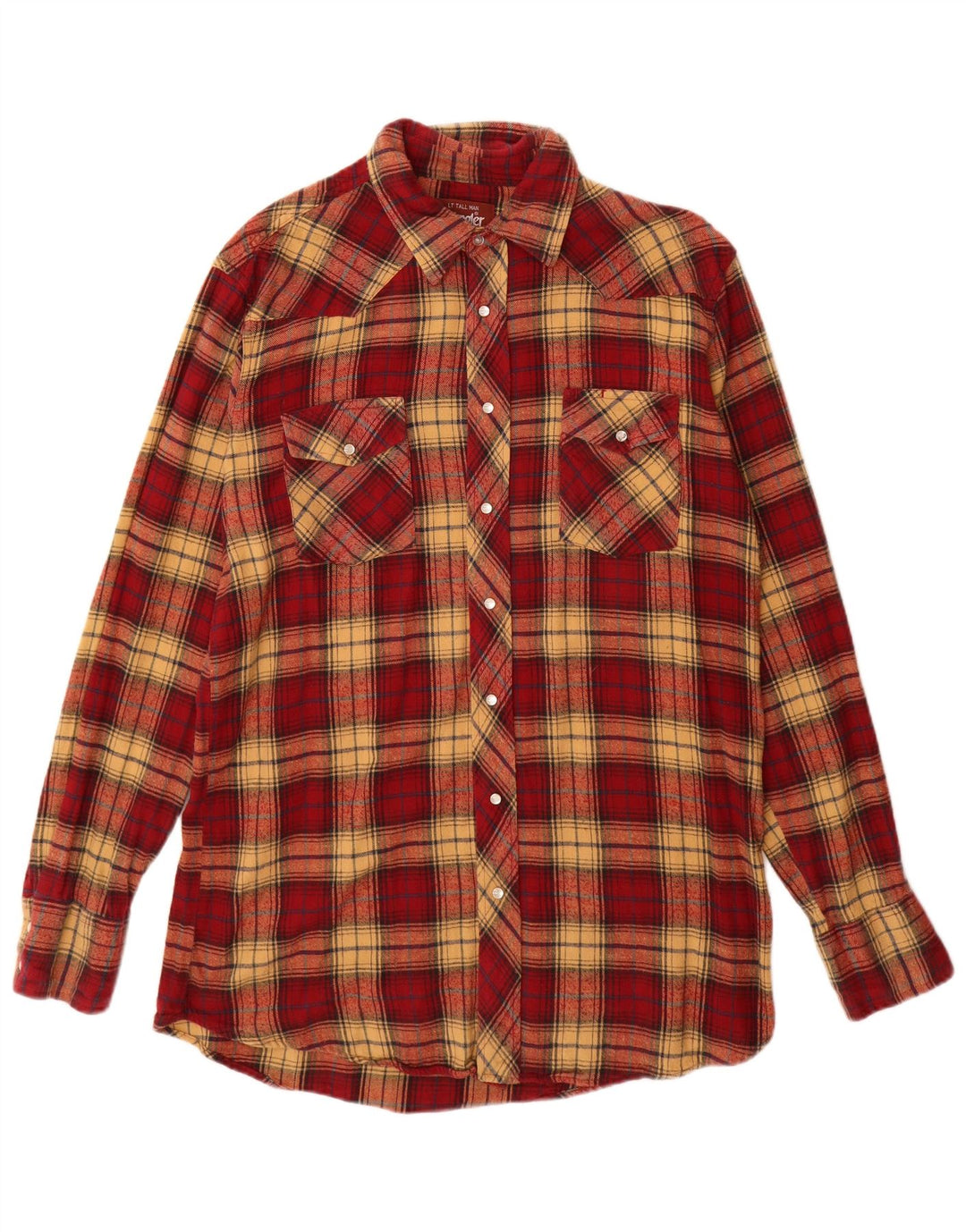 Cămașă de flanel pentru bărbați Wrangler, cu carouri mari, roșii