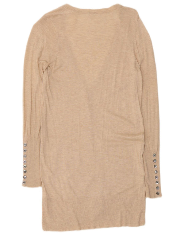 Pulover cardigan cu paragate pentru femei Marks & Spencer UK 12 Medium Bej cu pete