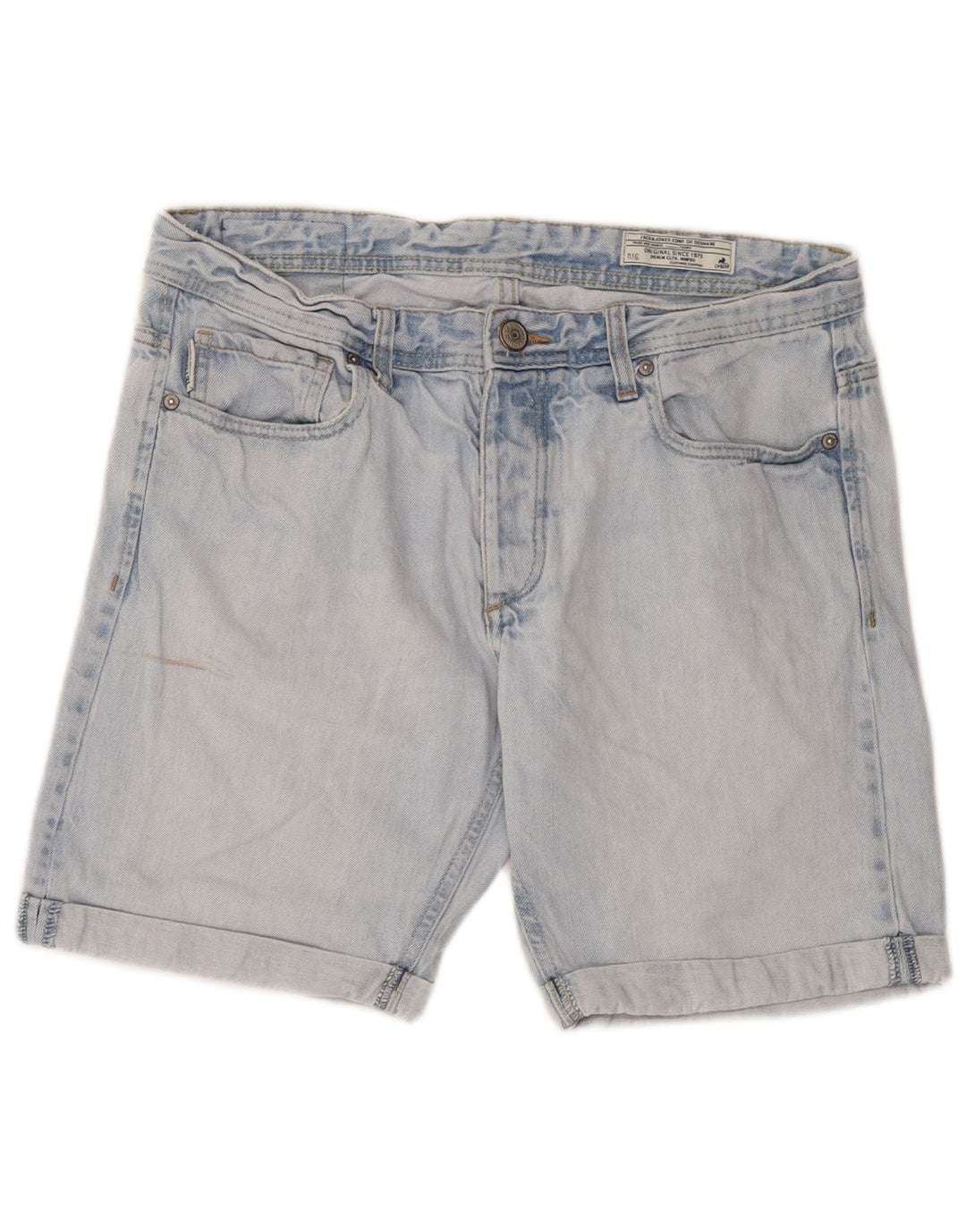 Pantaloni scurți din blugi Jack & Jones pentru bărbați, mari W34, bumbac albastru