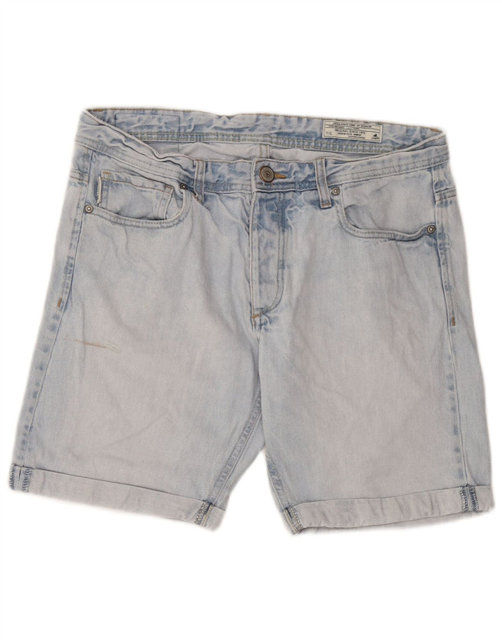 Pantaloni scurți din blugi Jack & Jones pentru bărbați, mari W34, bumbac albastru