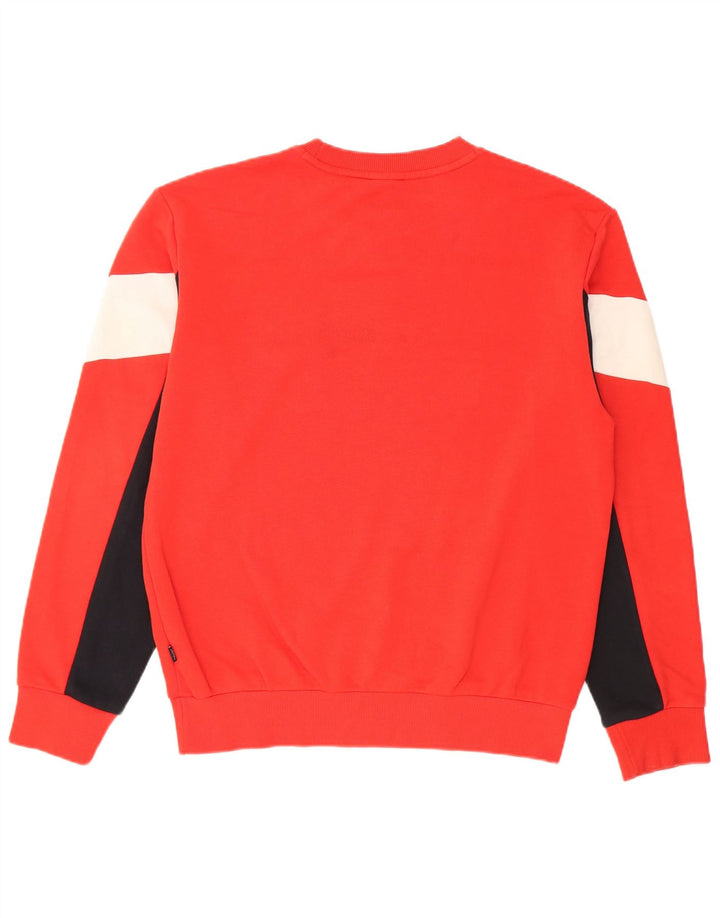 Hanorac grafic pentru bărbați Puma Jumper mic, roșu, bumbac color bloc