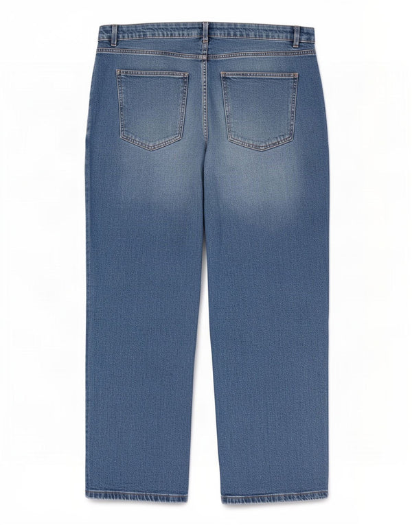 Blugi pentru femei Marks & Spencer cu picioare largi UK 20 2XL W40 L28 Albastru Bumbac