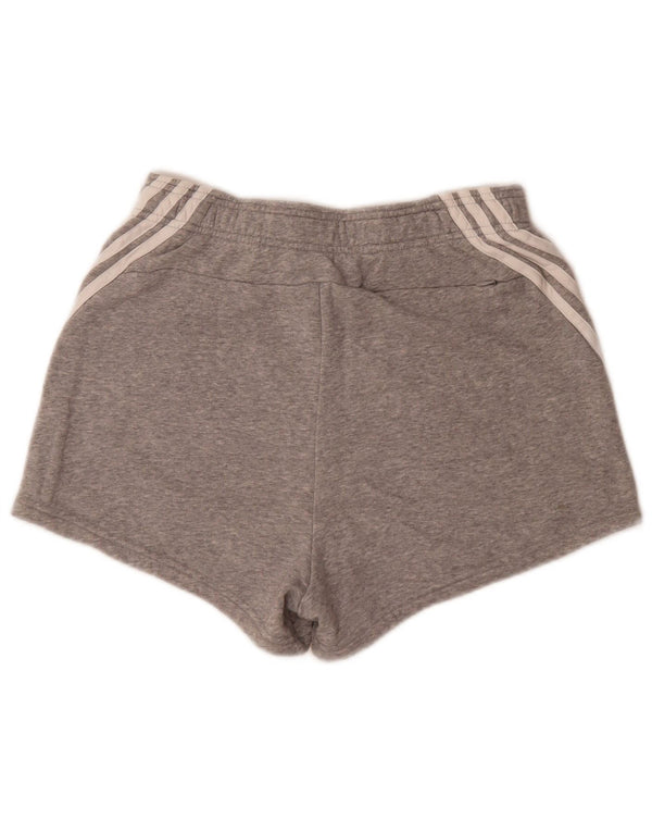 Pantaloni scurți sport adidas pentru femei UK 8/10, bumbac cu pete gri mici