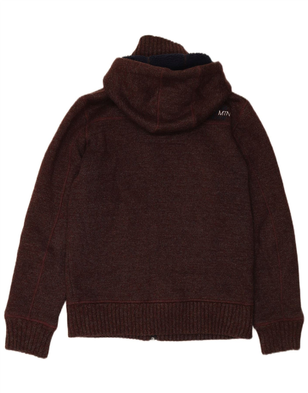 Pulover cardigan cu glugă pentru bărbați SUPERDRY, burgundă medie, acrilic