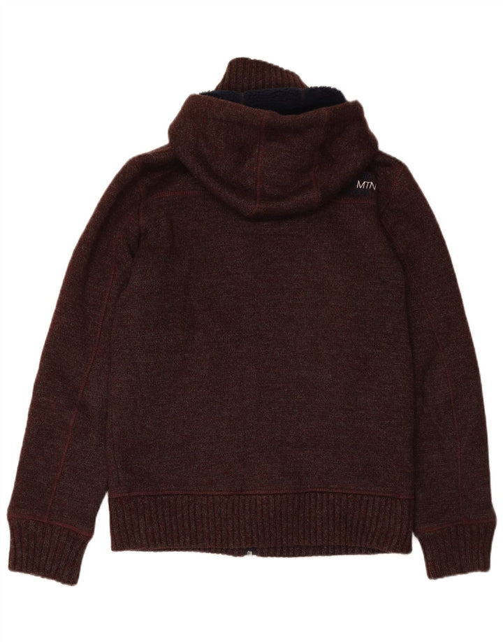 Pulover cardigan cu glugă pentru bărbați SUPERDRY, burgundă medie, acrilic