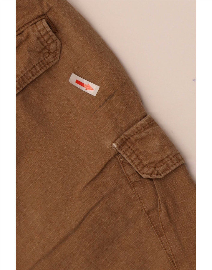 Pantaloni scurți cargo pentru bărbați Abercrombie & Fitch Medium W32 Brown Linen