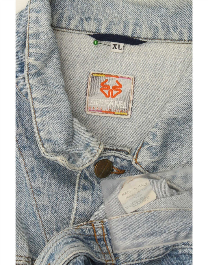 Jachetă de blugi pentru femei Stefanel UK 18 XL Bumbac albastru