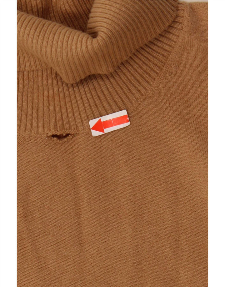 Reiss Pulover cu gât rulat pentru femei UK 14 Medium Brown Wool