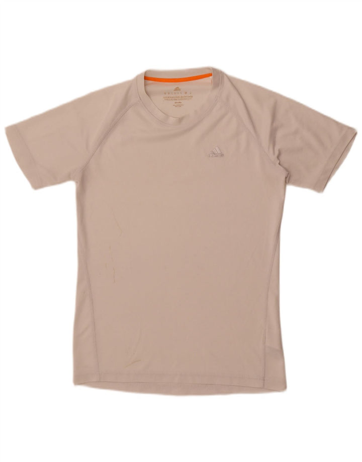 Tricou Adidas Climalite pentru bărbați Top mic poliester alb