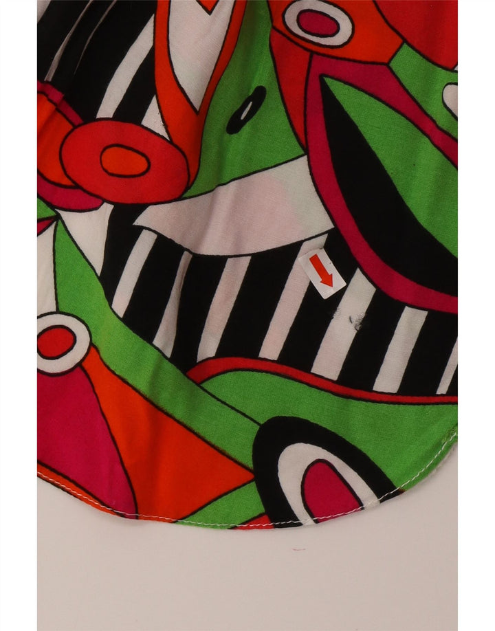 Bluză cămașă cu model abstract pentru femei VINTAGE UK 14 Medium Multicolor