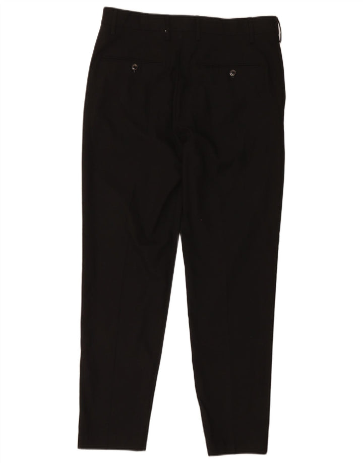 Pantaloni de costum slim pentru bărbați Zara EU 40 Mediu L31 L27 Poliester negru